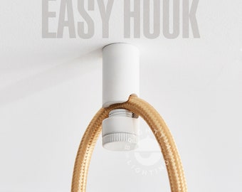 Swag Hook For Chandelier And Pendant Light Cord Management - Modern Ceiling Wall Cord Keeper Hook for Hanging Lights & Plants - Easy Hooks