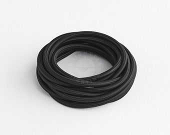 Black Fabric Cord - 16Ft Cloth Covered Electrical Wire For DIY Hanging Lamps And Industrial Pendant Lights - Vintage Lamp, Appliance Revival