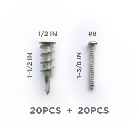 Self Drilling Dry Wall Zinc Anchors and Phillips Metal Screws Kit