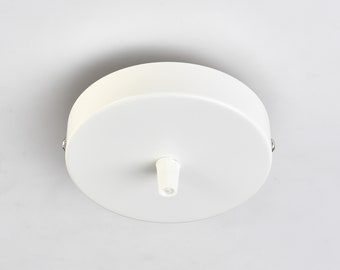 1-Port 4.7in Ceiling Canopy With Nylon Cord Grip - Plug-In Pendant To Hardwire Light Fixture Conversion Kit - DIY Lighting Lamp Parts