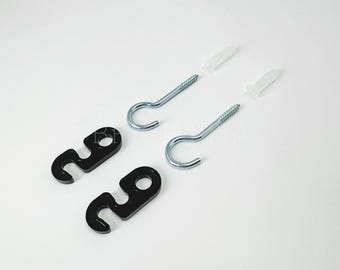 Swag Lamp Mounting Hook Screw Kit For Hanging Ceiling Pendant Lights, Planters And Interior Decor Dangles