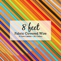 8Ft Color Fabric Covered Electrical Wire For DIY And Revival Lamp Projects - 30 Colors