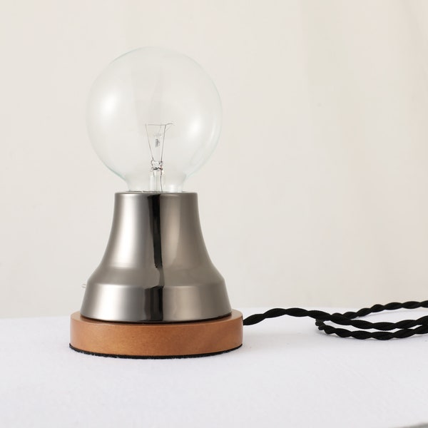 Industrial Edison Table Lamp - Exposed Bulb Industrial Lighting - Farmhouse Decor Home Gift Desk Accessories - BENJAMIN