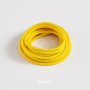 Yellow Fabric Cord - 16Ft Cloth Covered Electrical Wire For DIY Hanging Lamps & Industrial Pendant Lights - Vintage Lamp, Appliance Revival