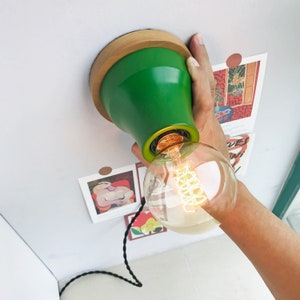 BENJAMIN Lampe blanc ivoire pour bureau à domicile Applique murale enfichable Luminaire industriel moderne Cadeau de vacances pour lui, elle et les étudiants image 3