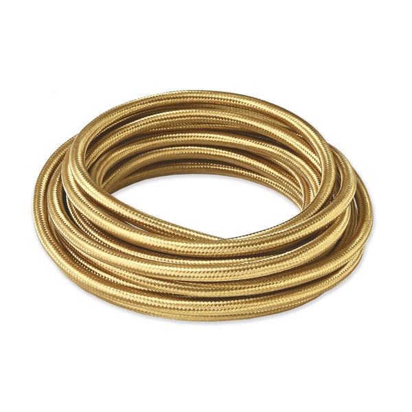 Brass Fabric Cord - 16Ft Cloth Covered Electrical Wire For DIY Hanging Lamps And Industrial Pendant Lights - Vintage Lamp, Appliance Revival