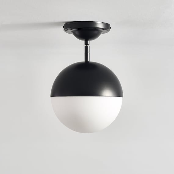 Black and white on sale globe pendant lights