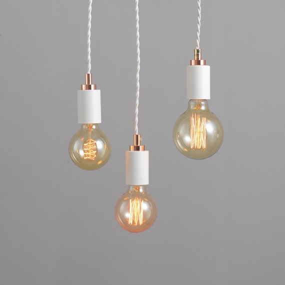 Simple Top Plug-in Swag Pendant Ceiling Light With 15ft Twisted Fabric Cord  Portable Modern Minimalist Exposed Edison Bulb Lighting 