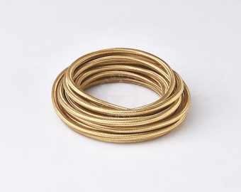 Brass Fabric Cord - 16Ft Cloth Covered Electrical Wire For DIY Hanging Lamps And Industrial Pendant Lights - Vintage Lamp, Appliance Revival