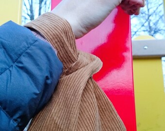 Corduroy Mini Bag S / Free hands bag / Japanese Knot Bag