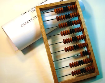 Decimal (Russian) Abacus with counting manual