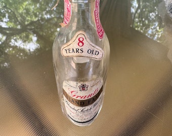 Garrafa de uísque Grant’s Stand Fast Scotch Vintage; 1/10 litro; Antiguidade; Garrafa de uísque em miniatura