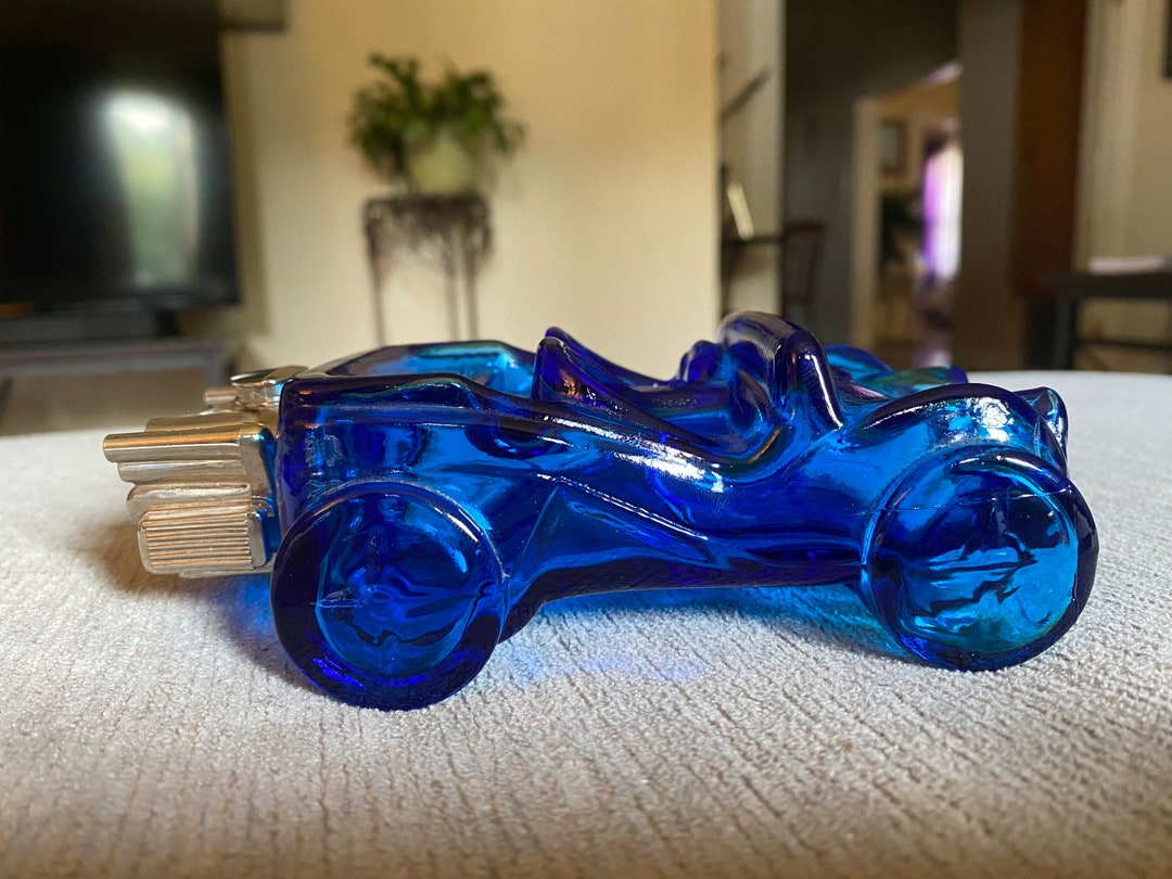 Vintage Avon Cobalt Blue Car, Cologne Bottle, Cologne Decanter