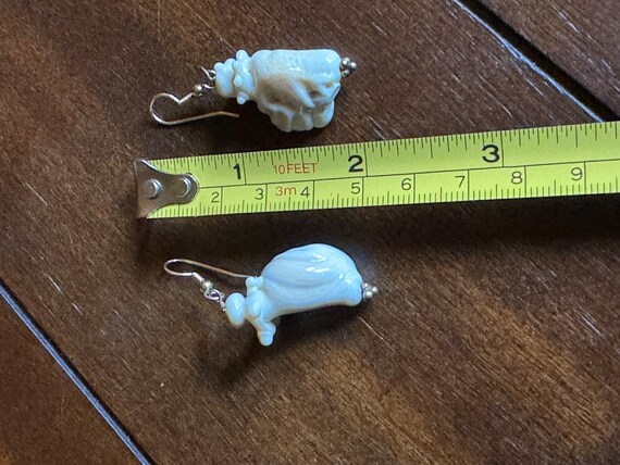 Conch Sea Shell Dangle Earrings, Nautical Beach J… - image 10
