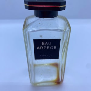 Vintage Eau Arpege Lanvin Paris Perfume Bottle - empty
