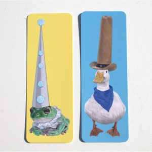 Clown Frog and Cowboy Duck Bookmarks