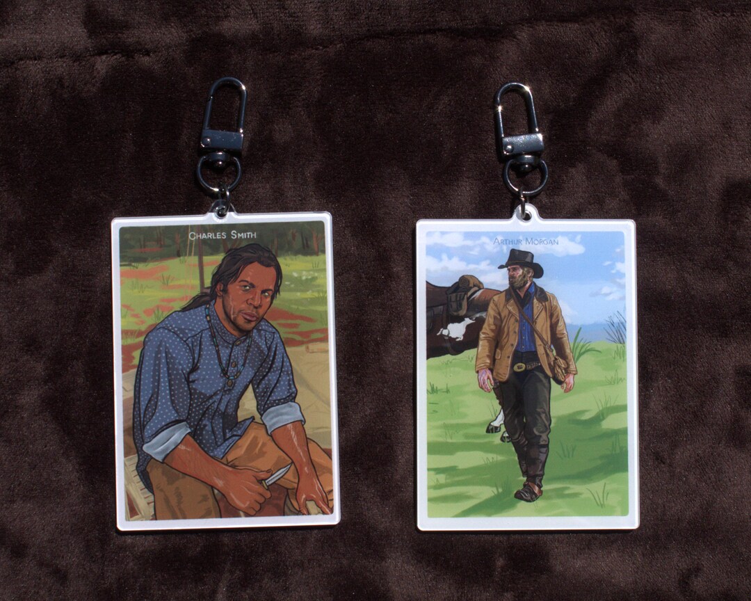 RDR2 Arthur Morgan and Charles Smith Acrylic Keychain - Etsy