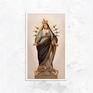 Vintage Our Lady of Sorrows Holy Card