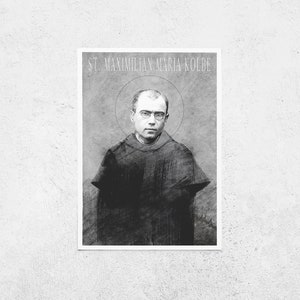 St. Maximilian Kolbe Gebetskarte - Liebe allein schafft