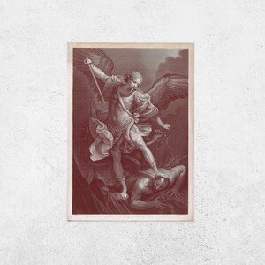 Heiliger Michael der Erzengel Gebetskarte - Erhältlich in Latein