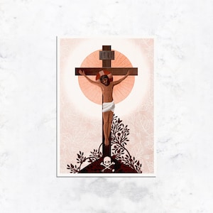 Heilige kaart aandenken Mori kruisbeeld