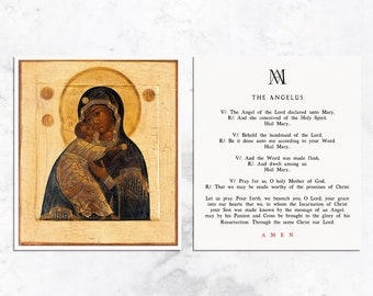 The Angelus Holy Card