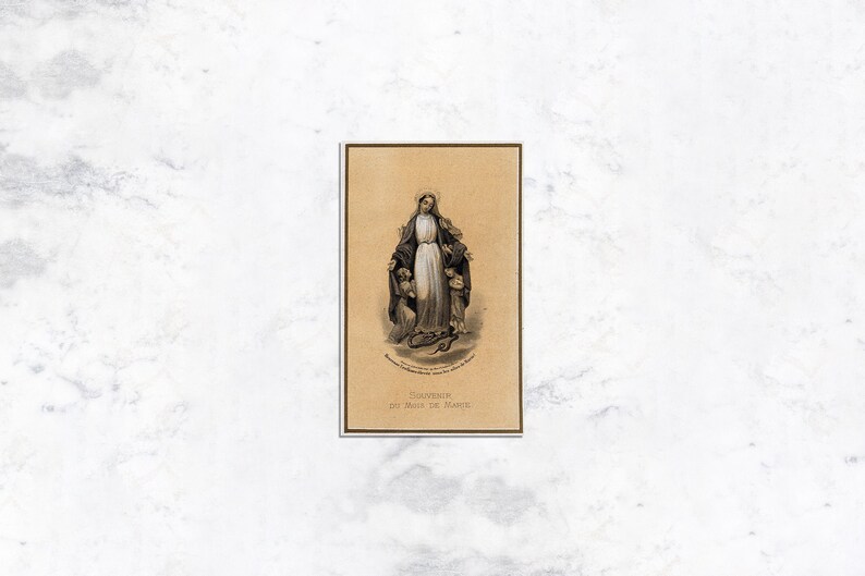Hail Mary Prayer Card in French | Etsy