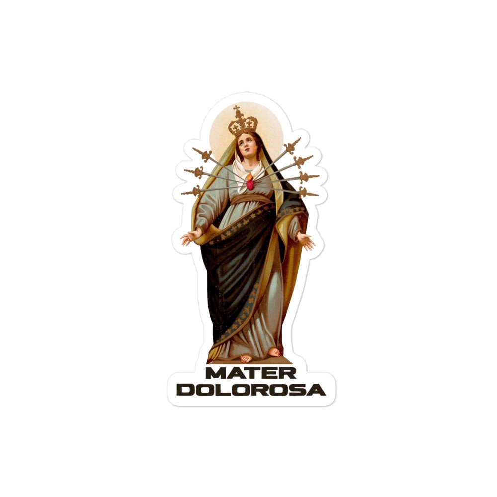 Vintage Style Our Lady of Sorrows Sticker