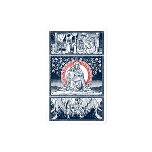 Vintage Style Ad Jesum Per Mariam Sticker