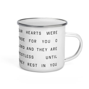 Saint Augustine Quote Enamel Mug