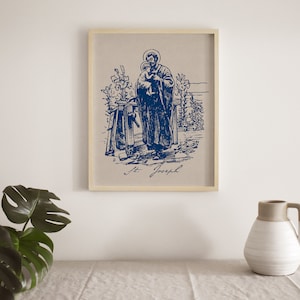 Saint Joseph Vintage Style Print