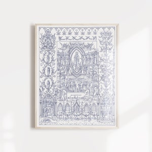Impresión vintage de la Asunción de la Santísima Virgen María