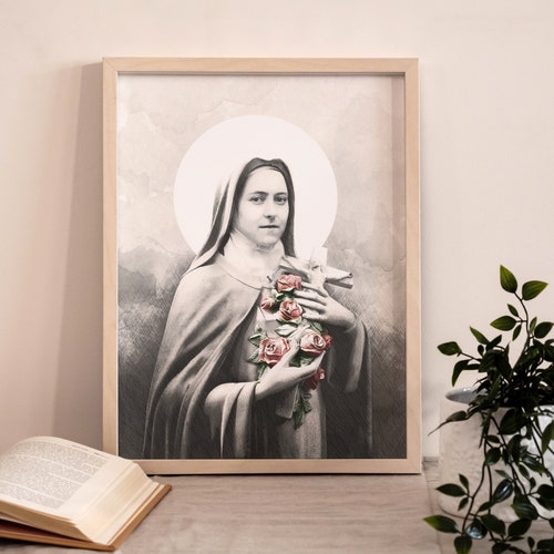 St Teresa Necklace Pendant.saint Therese of Lisieux.theresa Etsy