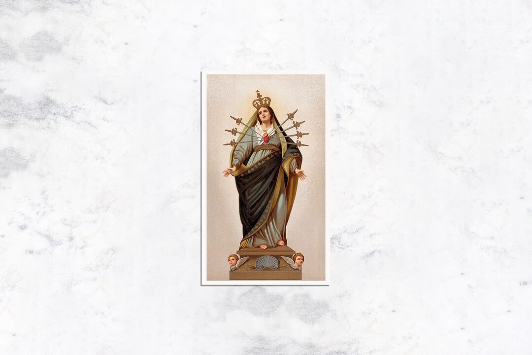 Vintage Our Lady of Sorrows Holy Card - Etsy Australia