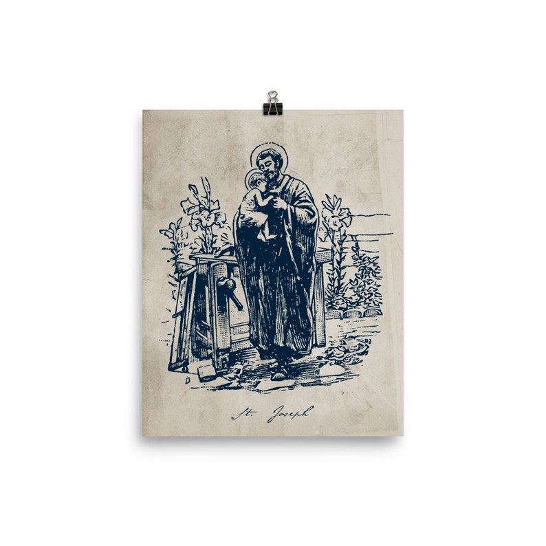 Saint Joseph Vintage Style Print