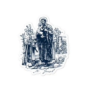 Sint-Jozef vintage stijl sticker