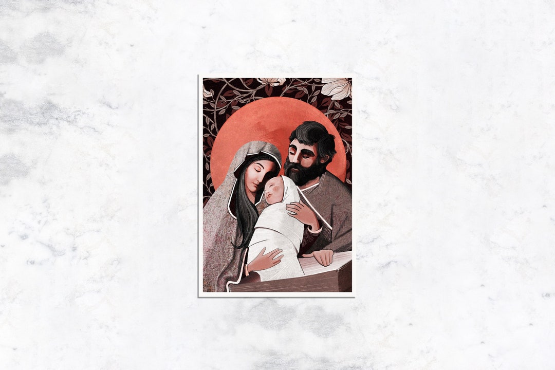 Holy Family Prayer Card - Etsy