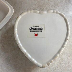 Teleflora Vintage 1984 Hearts & Roses Trinket Box for Dresser image 7