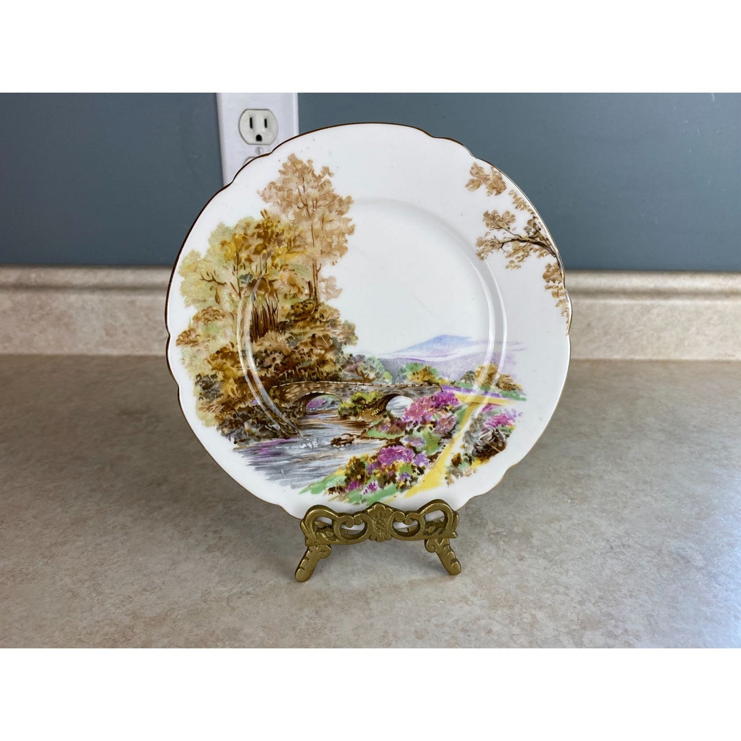 Shelley Fine Bone China 0187 Heather Series 7 Plate Set of 4 - Etsy