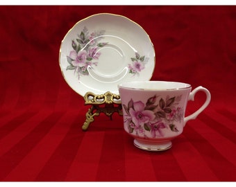Duchess Fine Bone China Pale Violets Tea Cup And Saucer Set