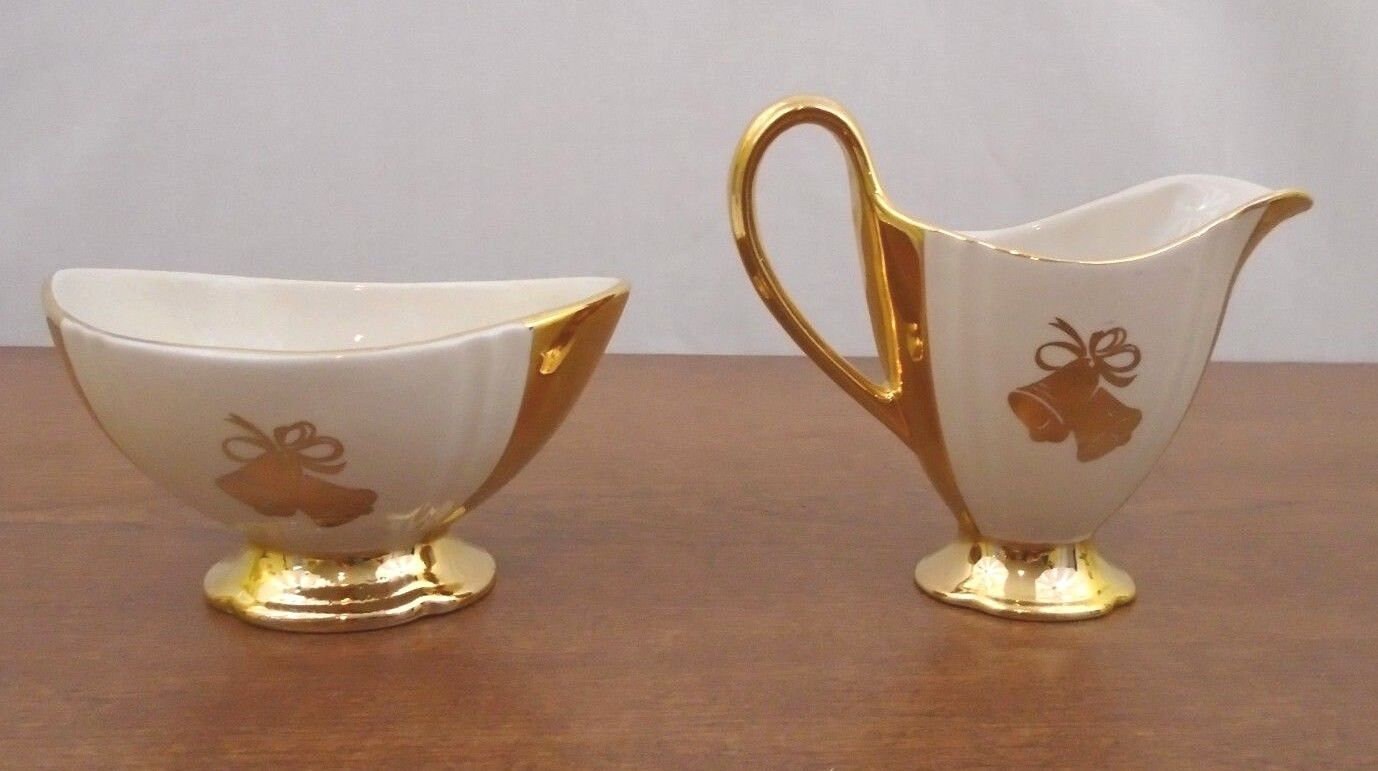 Royal Windsor Grimwades 50th Golden Wedding Anniversary Cream and Sugar