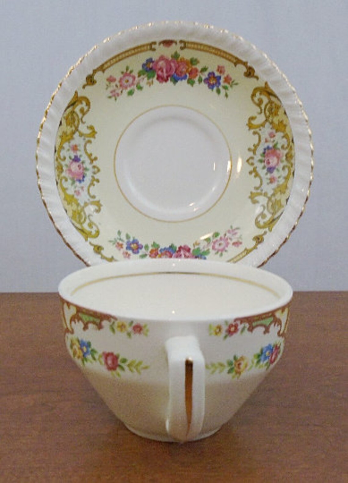 Johnson Bros England Bone China Tea Cup and Saucer old Etsy