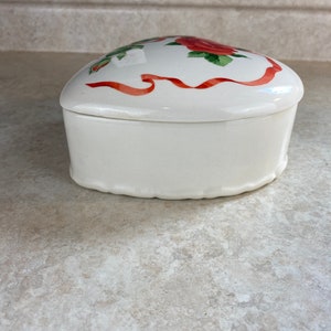 Teleflora Vintage 1984 Hearts & Roses Trinket Box for Dresser image 3