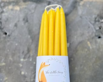 100% Raw Beeswax Candles | XXL Table Candles (33cm long)  l Holder | Tea Light Candles  |  Hand Made | Jar candle