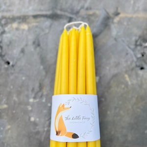 100% Raw Beeswax Candles | XXL Table Candles (33cm long)  l Holder | Tea Light Candles  |  Hand Made | Jar candle