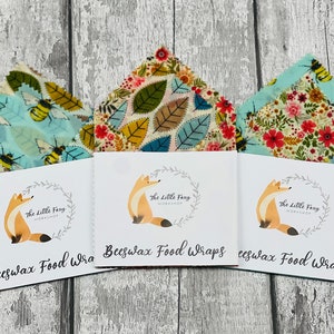 100% Natural Beeswax food Wraps -Choose Wrap Size - Set - Keep wrap tube- Roll, Eco Friendly gifts