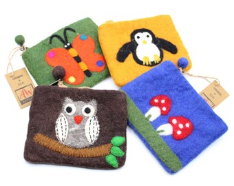 Natural Felt  Zipper Pouch | Small Zipper Pouch | Best Gift