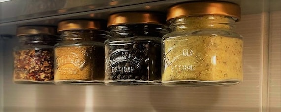 Magnetic Spice Jars, Kilner, Small Empty Jars Set of 4 Jars Keep Spices  Within Reach 