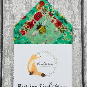 100% Natural Beeswax food Wraps -Choose Wrap Size - Set - Keep wrap tube- Roll, Eco Friendly gifts