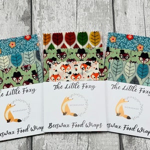 100 % Natural Set of 3 Beeswax food wraps size (25x25, 25x25, 25x25)